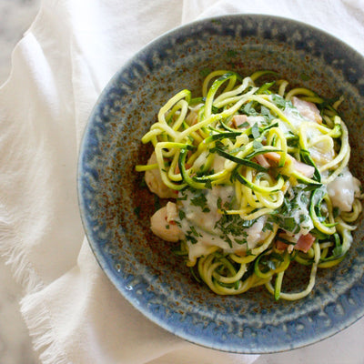 Creamy Chicken and Bacon with Vegetable Noodles