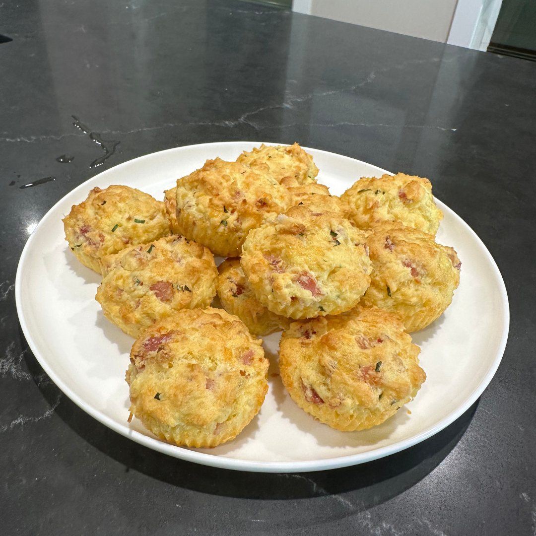 Gluten Free Cheese and Bacon Muffins